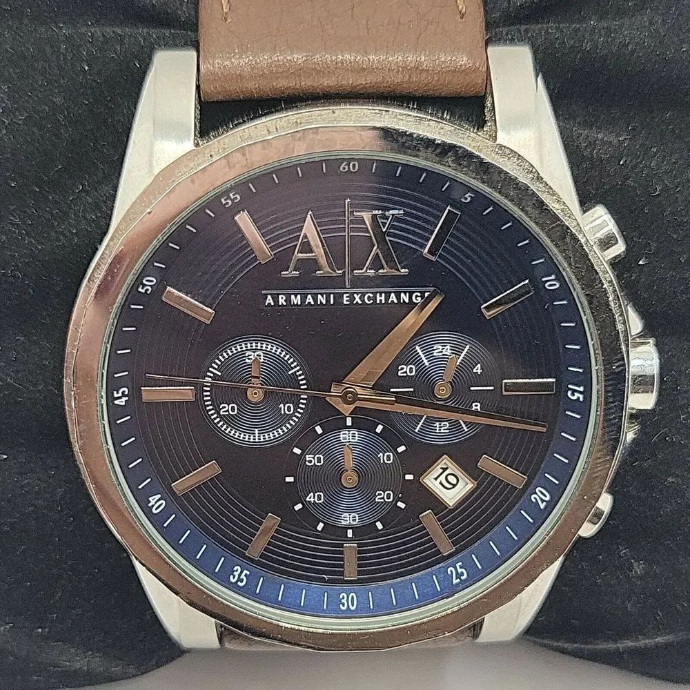 Armani Exchange AX2501 Men's Brown Leather Analog Dial Quartz Wrist Watch BC461